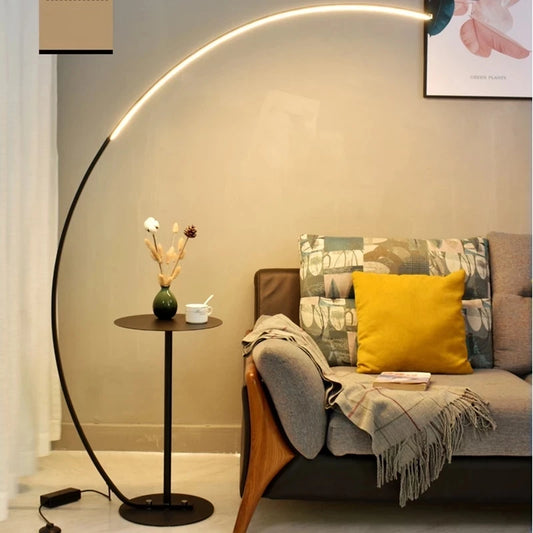 C-Shaped Dimmable LED Floor Lamp with Remote Control