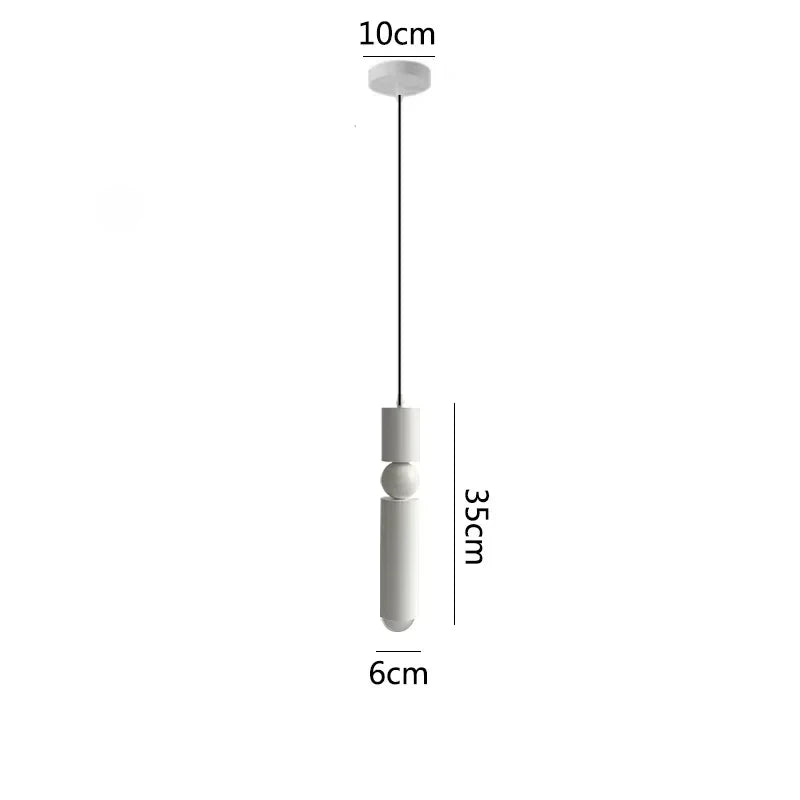 Lámpara colgante con foco LED nórdico moderno