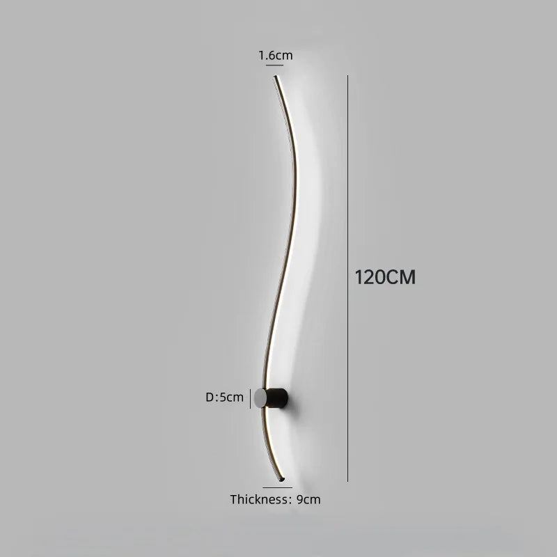 Minimalist Aluminum Strip Wall Lamp