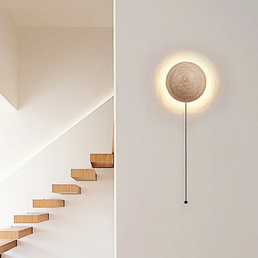 Modern Travertine Limestone Wall Lamp