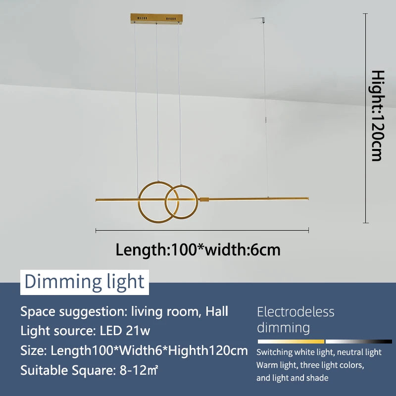 Lámpara de araña LED minimalista nórdica