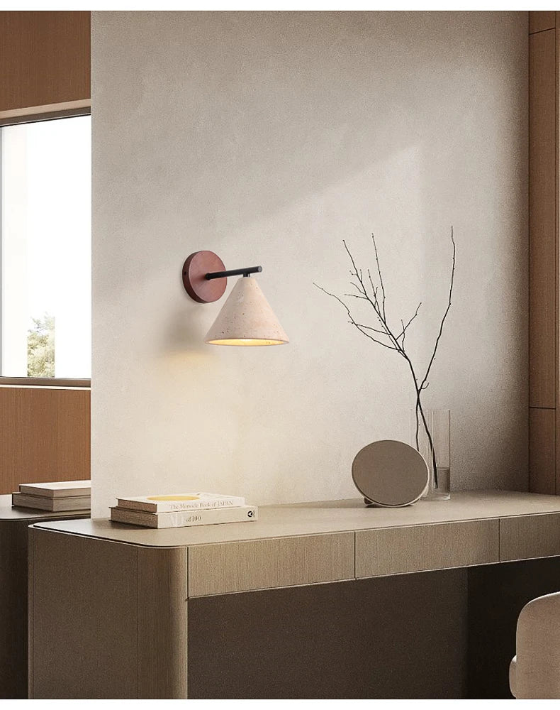 Creative Wabi-Sabi Cone Triangle Wall Light